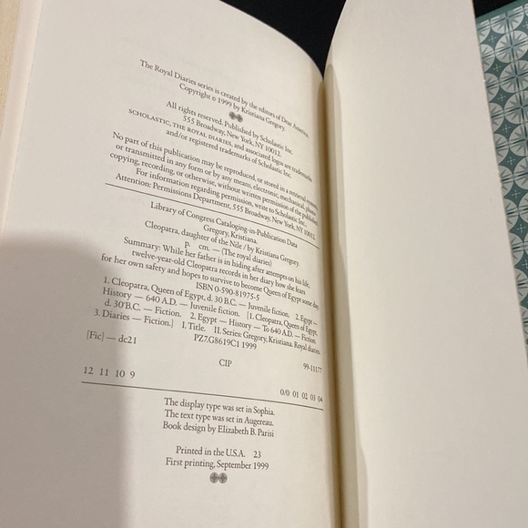 The Royal Diaries: Cleopatra VII Daughter of the Nile - Hardcover Novel - Picture 5 of 7